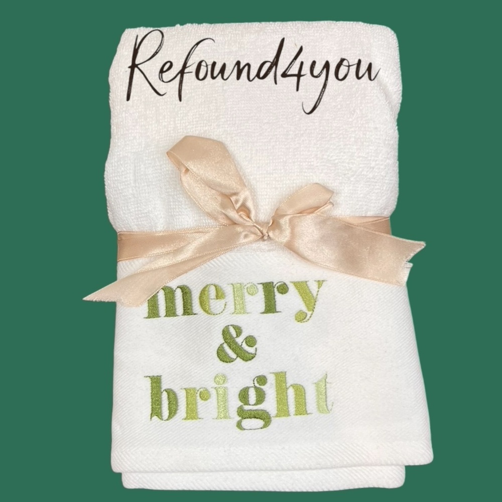 Deborah Connolly - ‘Merry & Bright’ Dish Towel (1) NWT. Firm!